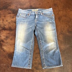 Women’s Big Star cropped denim jeans with back pocket accents size 30